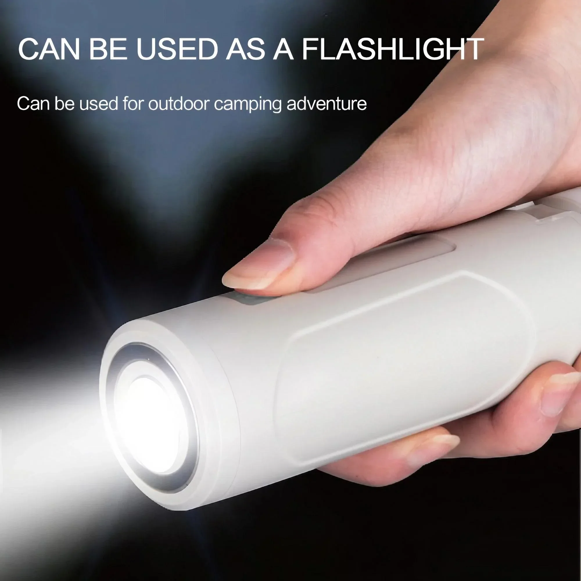 Linterna LED plegable con base magn&eacute;tica y funci&oacute;n de carga para tel&eacute;fonos, recargable por USB, port&aacute;til y con doble funci&oacute;n: luz de trabajo para acampar, ideal para senderismo, reparaciones, emergencia