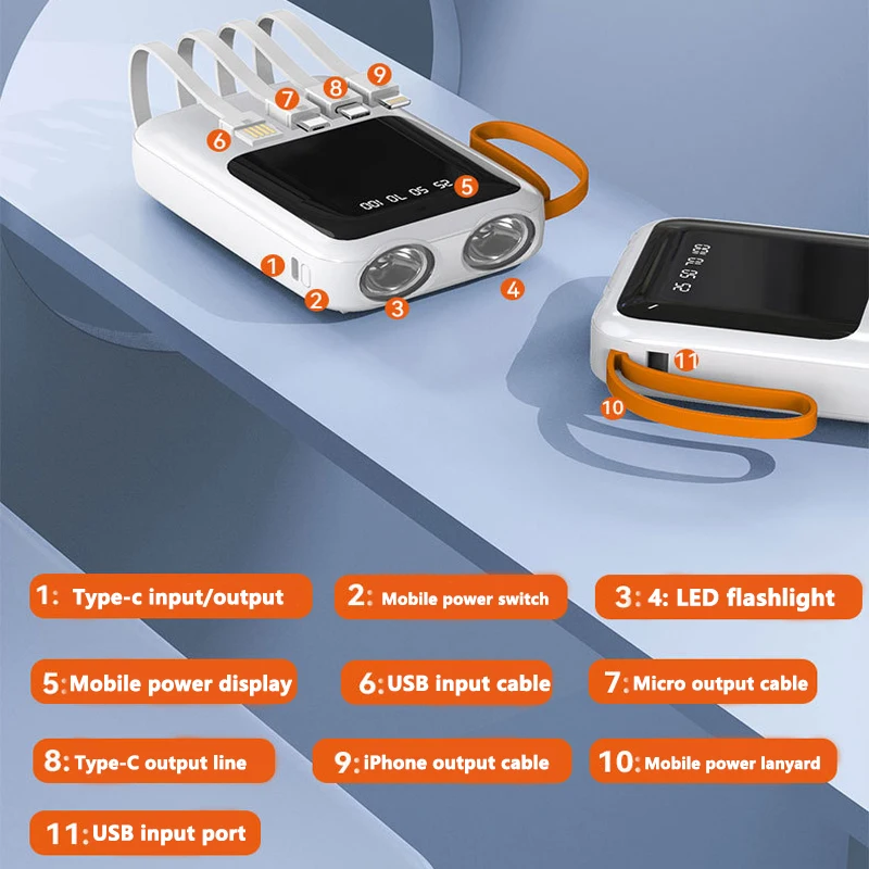 Caja de Banco de energ&iacute;a 3*18650 4 en 1, caja de almacenamiento de carga de bater&iacute;a DIY, carcasa Micro USB tipo C con linterna para cargar tel&eacute;fonos m&oacute;viles