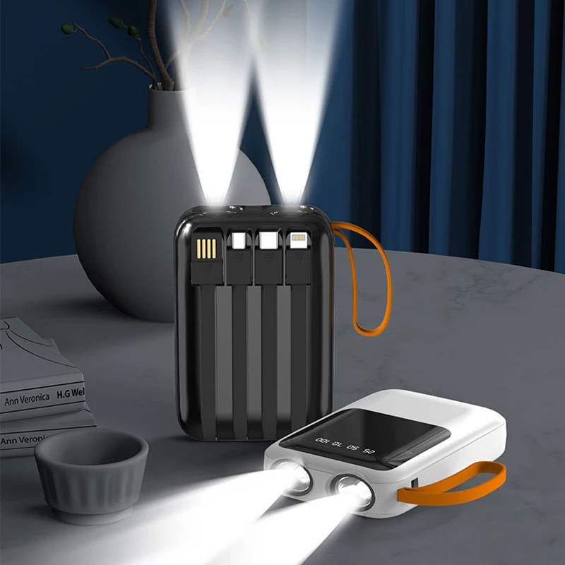 Caja de Banco de energ&iacute;a 3*18650 4 en 1, caja de almacenamiento de carga de bater&iacute;a DIY, carcasa Micro USB tipo C con linterna para cargar tel&eacute;fonos m&oacute;viles