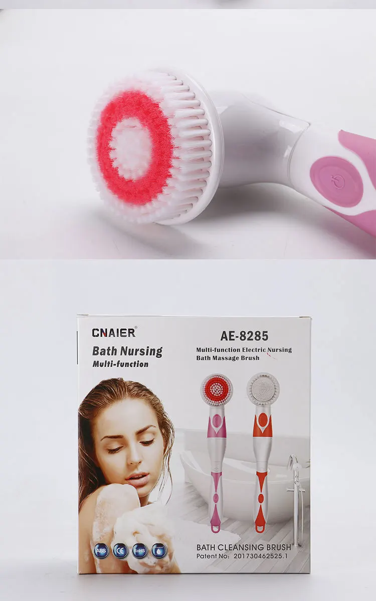 Cepillo de ba&ntilde;o el&eacute;ctrico 4 en 1, cepillo de limpieza corporal impermeable con mango largo, masaje, ducha en casa, sistema de Spa limpio, cuidado de la salud, nuevo