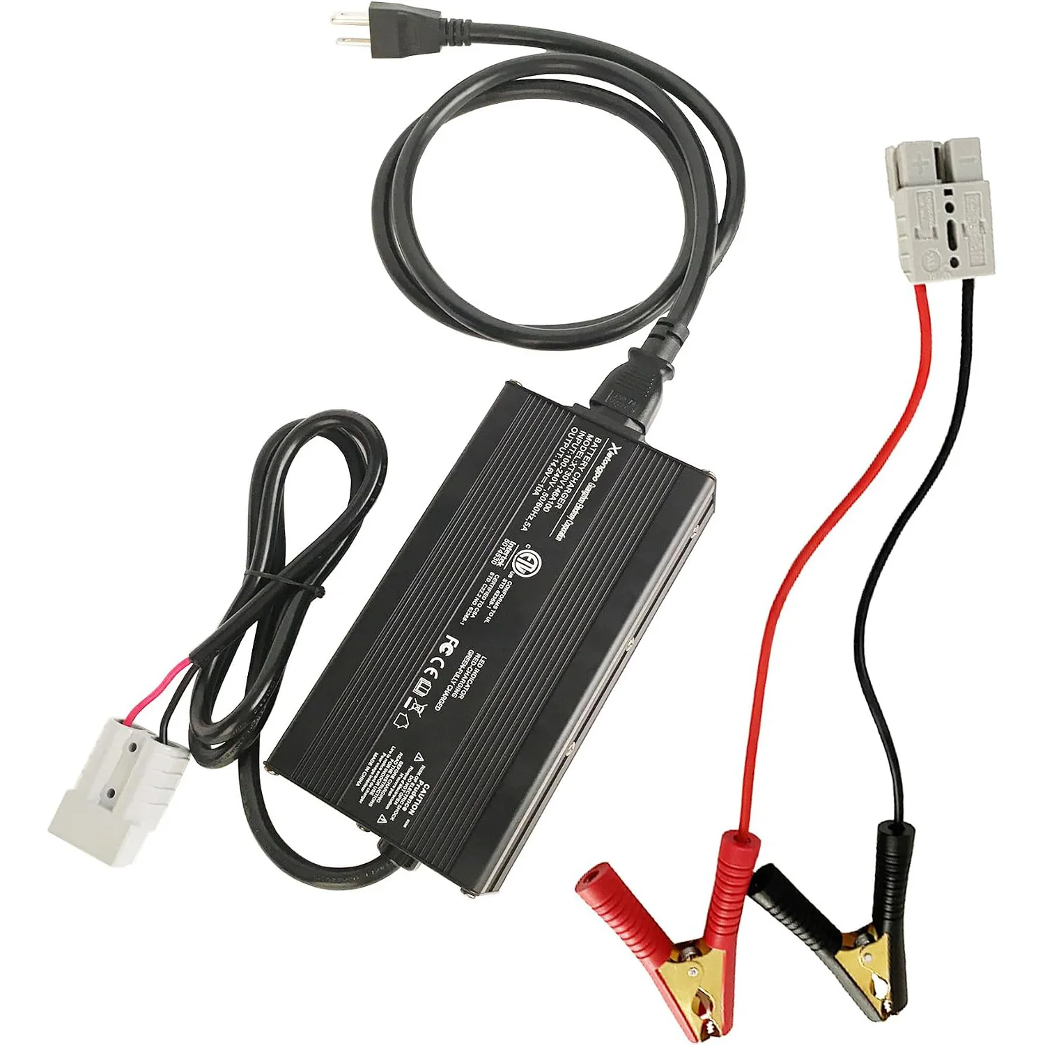 Cargador de bater&iacute;a LiFePO4 de 14.6V 10A, cargador inteligente de litio de 12V para 4 celdas con protecci&oacute;n contra chispas y PFC activo, amplio rango de 90-264V CA para RV/ciclo profundo, conector And