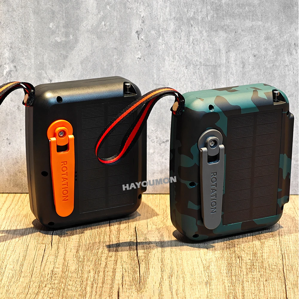 Radio Solar de emergencia port&aacute;til, manivela de carga, Banco de energ&iacute;a de 10000mAh, Radio multibanda FM, linterna LED, altavoz BT