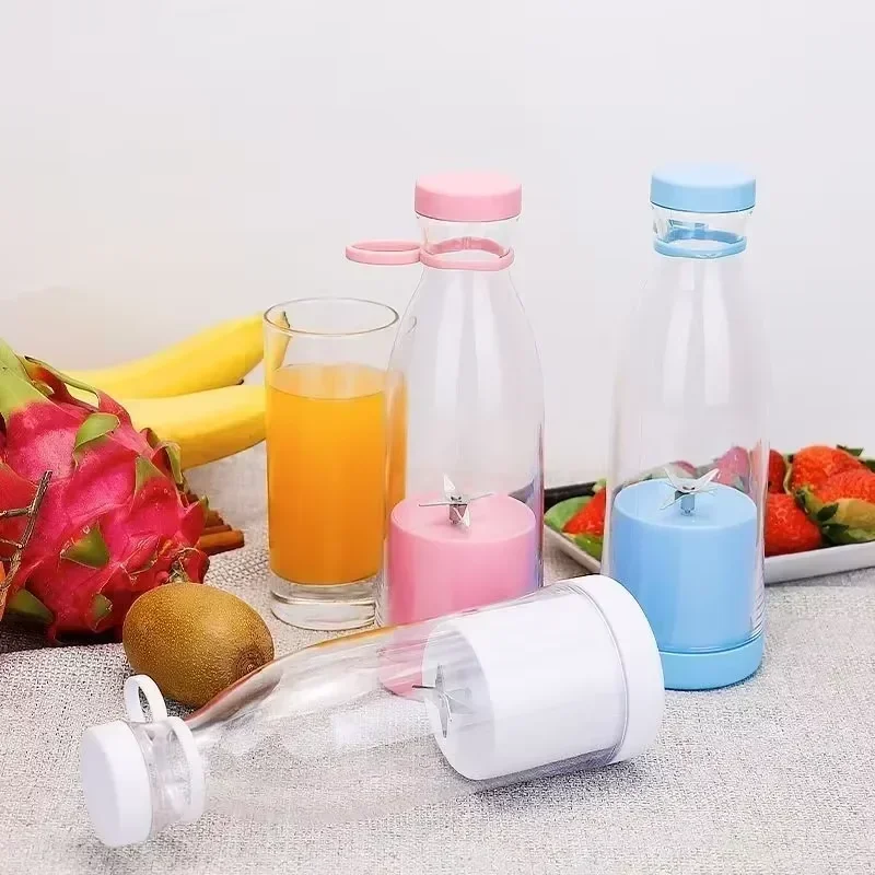 Licuadora El&eacute;ctrica de 420 ml, Mini Licuadora para Botellas de Vino, Mezcladora de Frutas con 6 Cuchillas, Vaso Licuadora Recargable, Licuadora Port&aacute;til Peque&ntilde;a para el Hogar