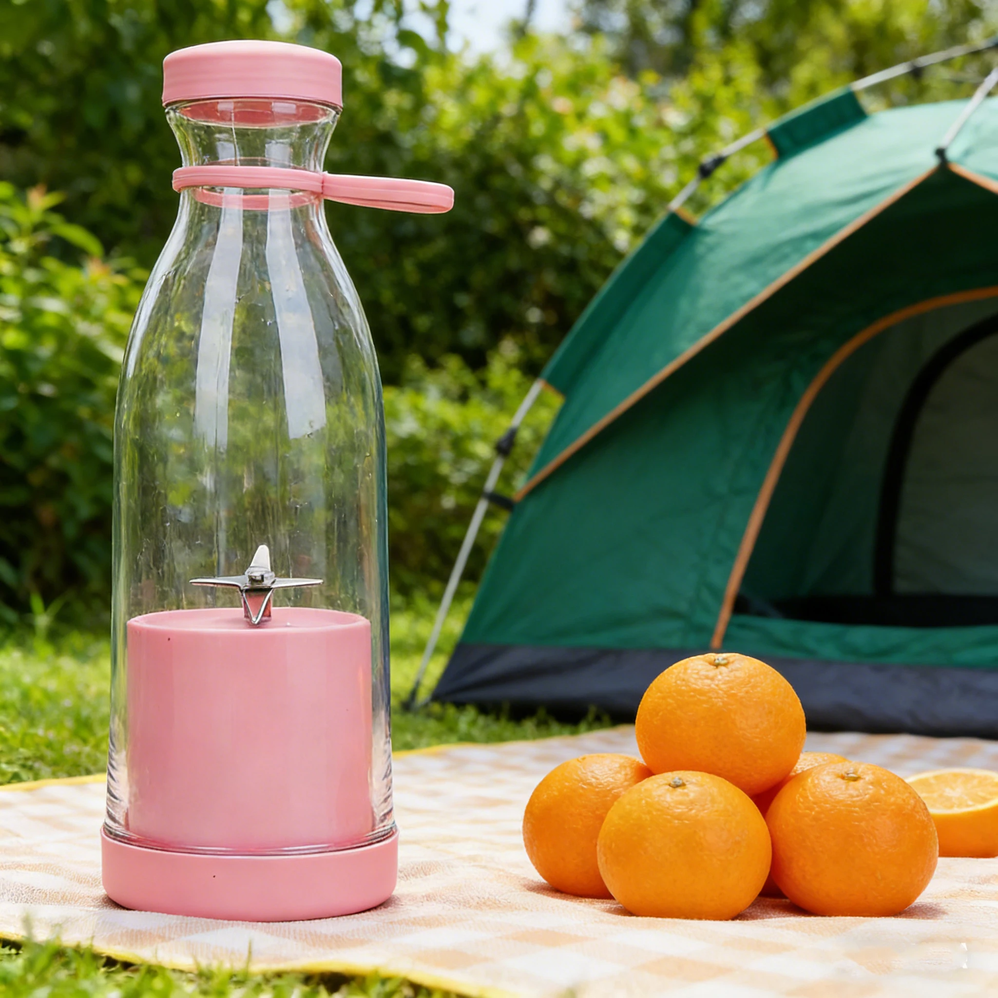 Licuadora El&eacute;ctrica de 420 ml, Mini Licuadora para Botellas de Vino, Mezcladora de Frutas con 6 Cuchillas, Vaso Licuadora Recargable, Licuadora Port&aacute;til Peque&ntilde;a para el Hogar
