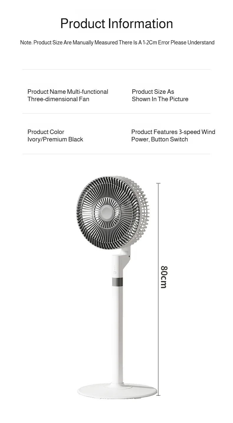 Ventilador de circulaci&oacute;n de aire para el hogar, ventilador el&eacute;ctrico silencioso de escritorio, ventilador port&aacute;til de suelo de viento alto, potente ventilador de casa de alquiler con ahorro de energ&iacute;a