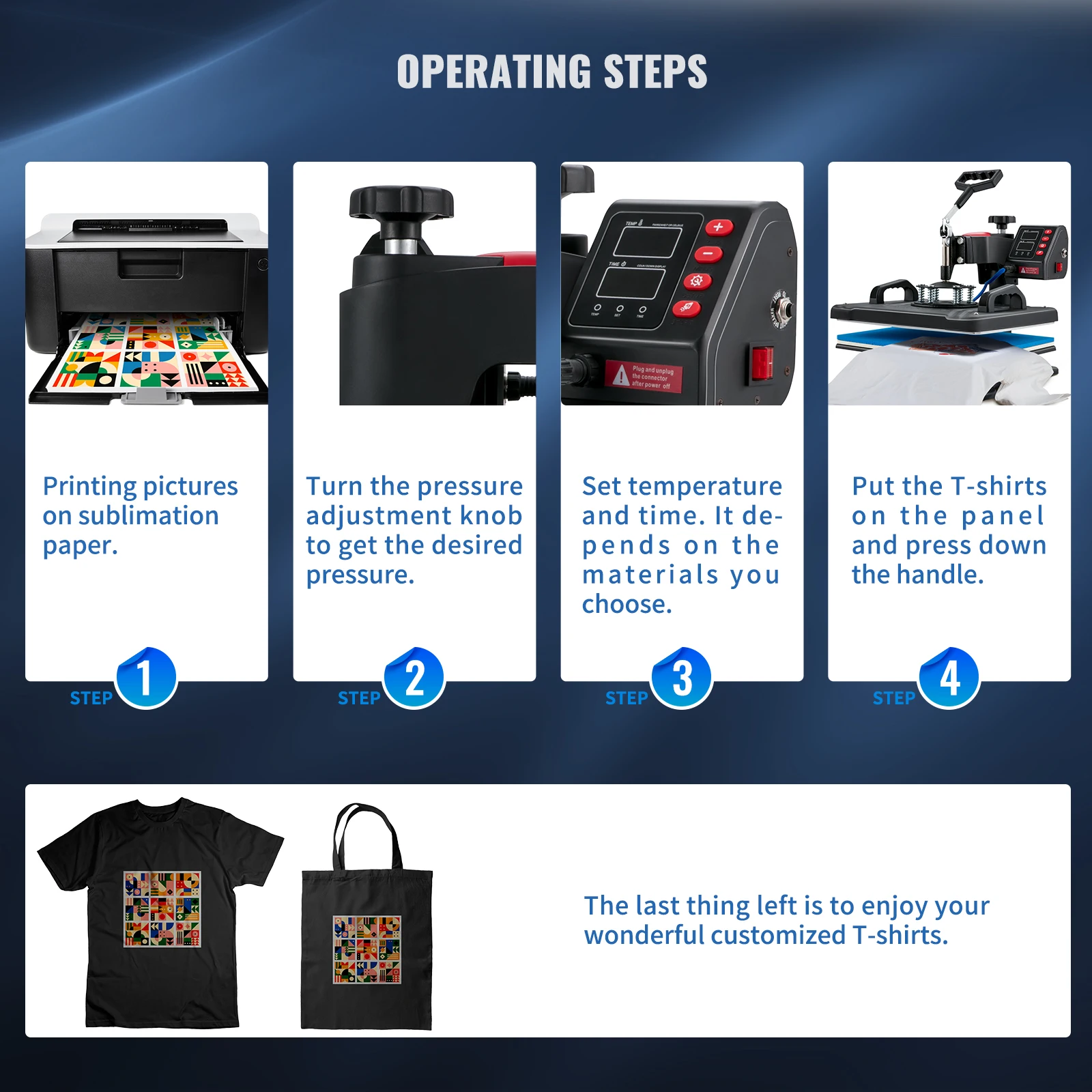 SucceBuy-máquina de prensado en caliente 5 en 1, impresora de transferencia por sublimación de concha de 12×15 pulgadas, Control Digital preciso de temperatura SucceBuy-máquina de prensado en caliente 5 en 1, impresora de transferencia por sublimación de concha de 12x15 pulgadas, Control Digital preciso de temperatura