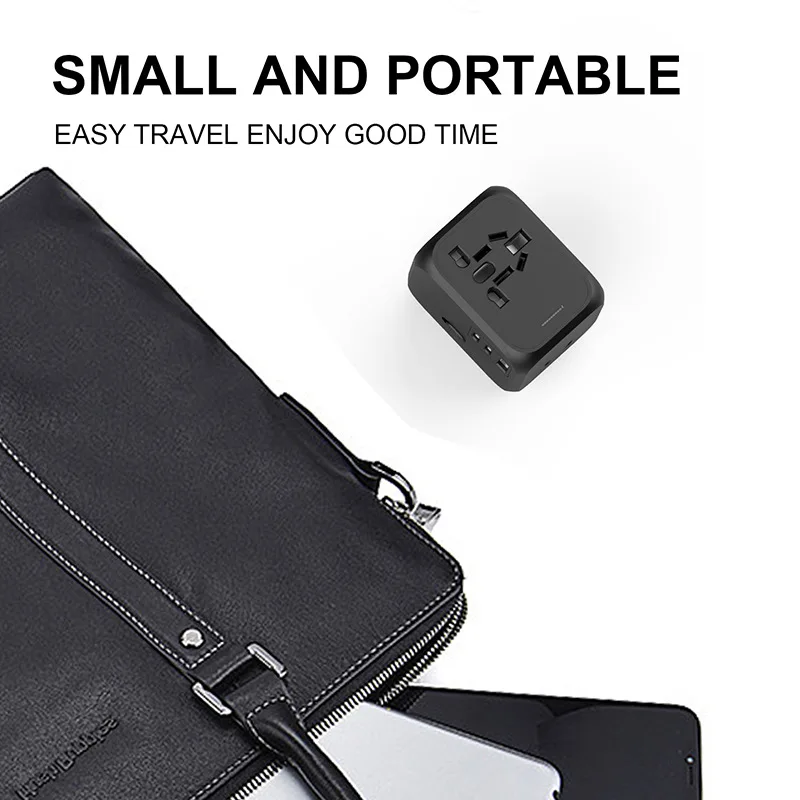 Adaptador de Viaje Universal, Convertidor de Enchufes, UE, EE. UU. UU., Reino Unido, Australia, Todo en Uno, Cargador Internacional de Pared para Tel&eacute;fono Inteligente y Port&aacute;til
