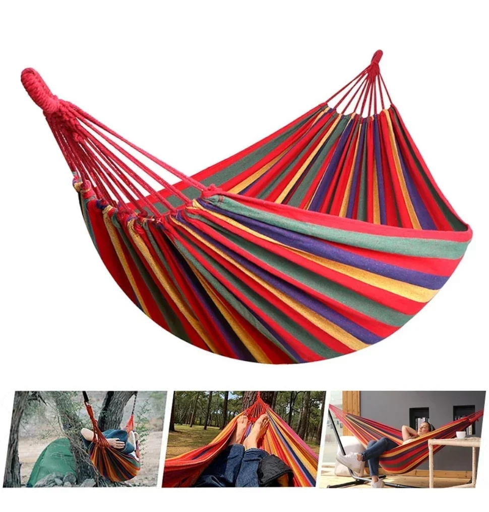 Hamaca port&aacute;til para acampar, cama colgante ligera para exteriores, ideal para jard&iacute;n, viajes, playa, senderismo.