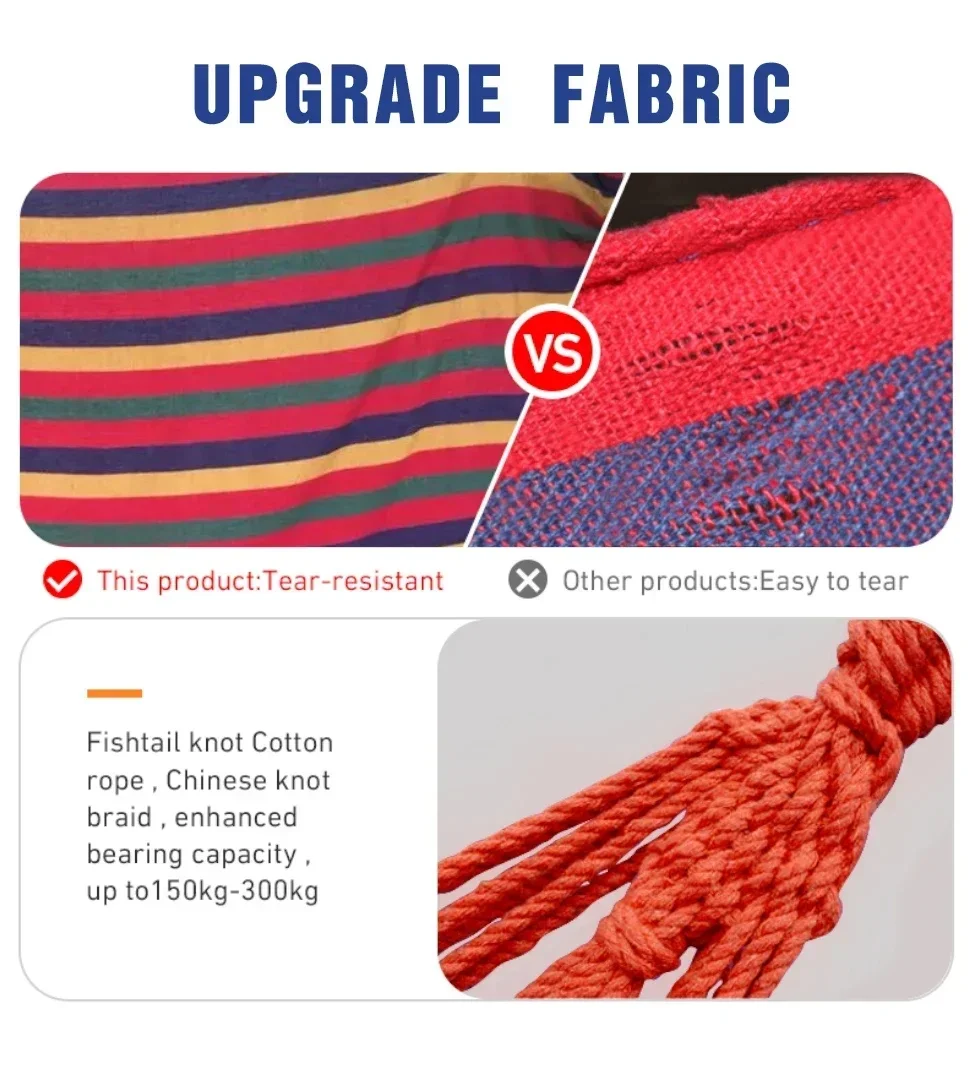 Hamaca port&aacute;til para acampar, cama colgante ligera para exteriores, ideal para jard&iacute;n, viajes, playa, senderismo.
