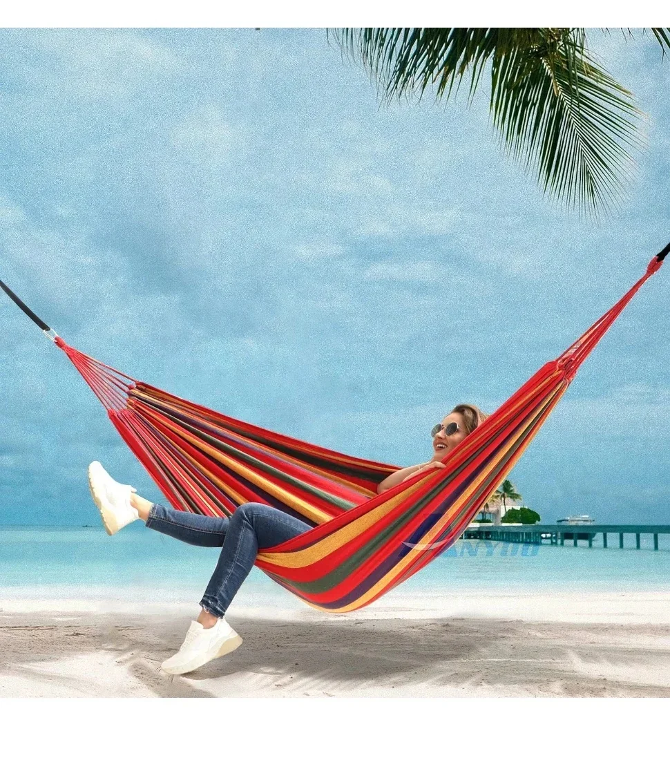Hamaca port&aacute;til para acampar, cama colgante ligera para exteriores, ideal para jard&iacute;n, viajes, playa, senderismo.