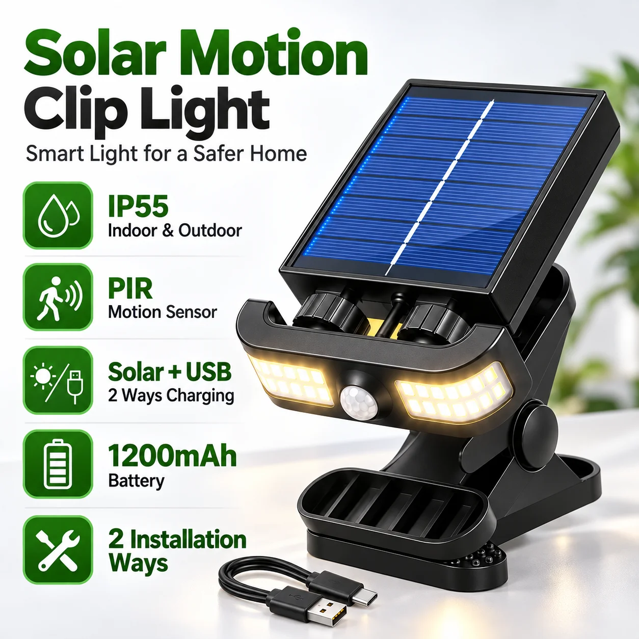 1 paquete de luces solares inteligentes con sensor de movimiento, resistentes al agua (IP55), con 3 modos de funcionamiento, ideales para interiores, exteriores, jardines, garajes, acampadas y como lá 1 paquete de luces solares inteligentes con sensor de movimiento, resistentes al agua (IP55), con 3 modos de funcionamiento, ideales para interiores, exteriores, jardines, garajes, acampadas y como lá