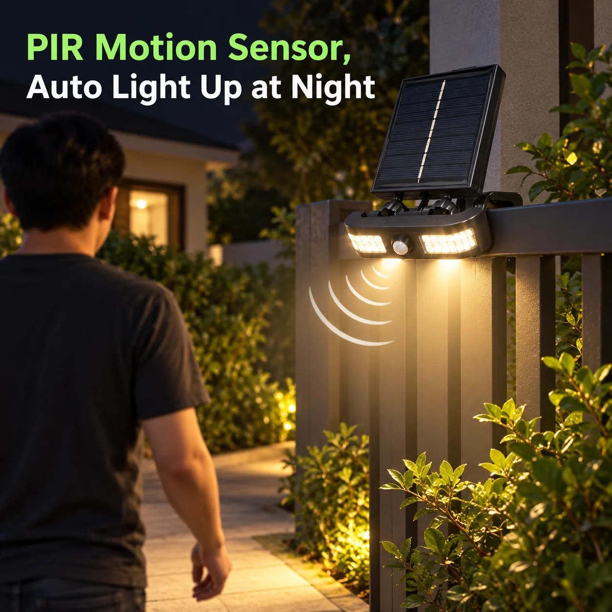 1 paquete de luces solares inteligentes con sensor de movimiento, resistentes al agua (IP55), con 3 modos de funcionamiento, ideales para interiores, exteriores, jardines, garajes, acampadas y como l&aacute;