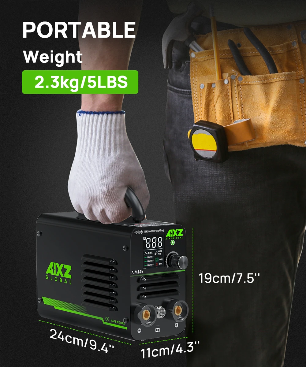 AIXZ 145A 3 en 1 m&aacute;quina de soldadura elevadora TIG/ARC MMA soldadores MINI IGBT inversor de soldadura con pistola de carrete herramienta de soldadura port&aacute;til para el hogar