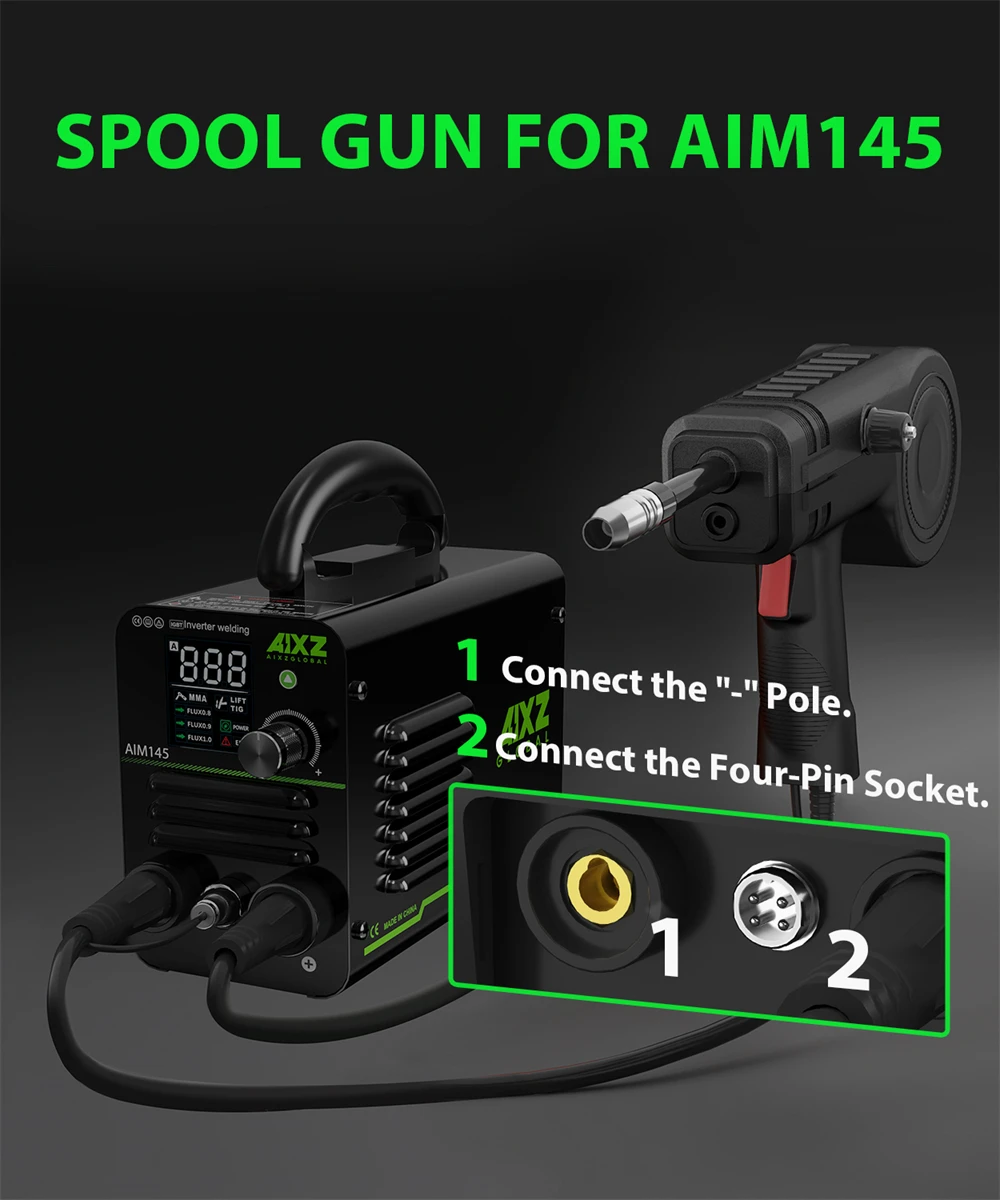 AIXZ 145A 3 en 1 m&aacute;quina de soldadura elevadora TIG/ARC MMA soldadores MINI IGBT inversor de soldadura con pistola de carrete herramienta de soldadura port&aacute;til para el hogar