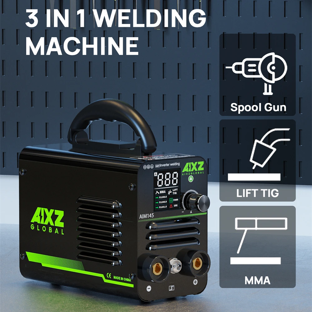 AIXZ 145A 3 en 1 máquina de soldadura elevador TIG/ARC MMA soldadores MINI IGBT soldadura inversor con pistola de carrete herramienta de soldadura portátil para el hogar AIXZ 145A 3 en 1 máquina de soldadura elevador TIG/ARC MMA soldadores MINI IGBT soldadura inversor con pistola de carrete herramienta de soldadura portátil para el hogar